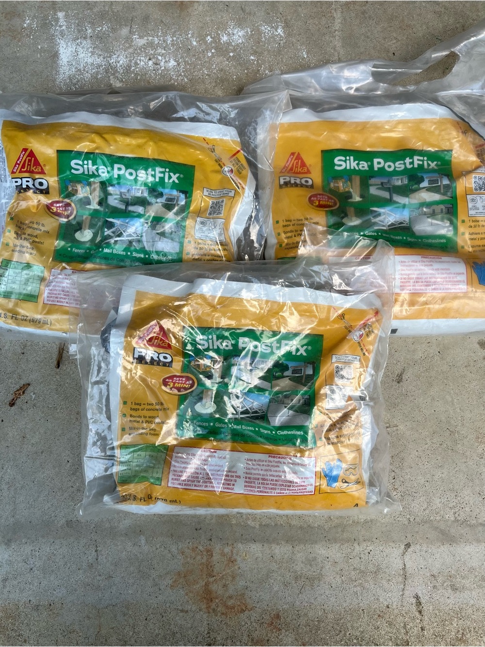 🌟 NEW 🌟 Lot of 3 Sika PostFix Fence Post Mix
